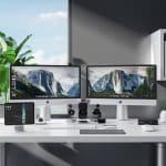 Transform Your Workspace: Secrets of a Two-Monitor Desk Setup Revealed. two monitor desk setup office