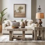 rustic wood end tables for living room