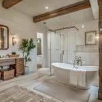 modern farmhouse master bath