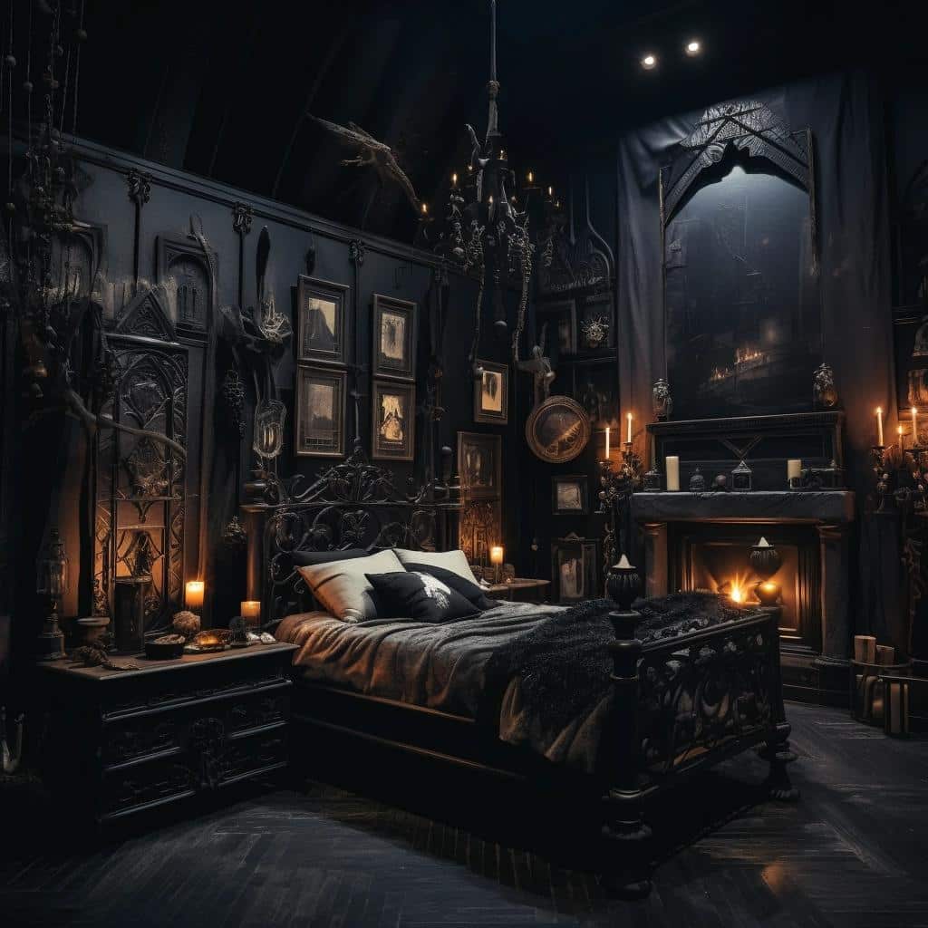 Unveiling the Charm: Dive into a 90s Whimsy Goth Bedroom Makeover. 2 Unveiling the Charm: Dive into a 90s Whimsy Goth Bedroom Makeover.