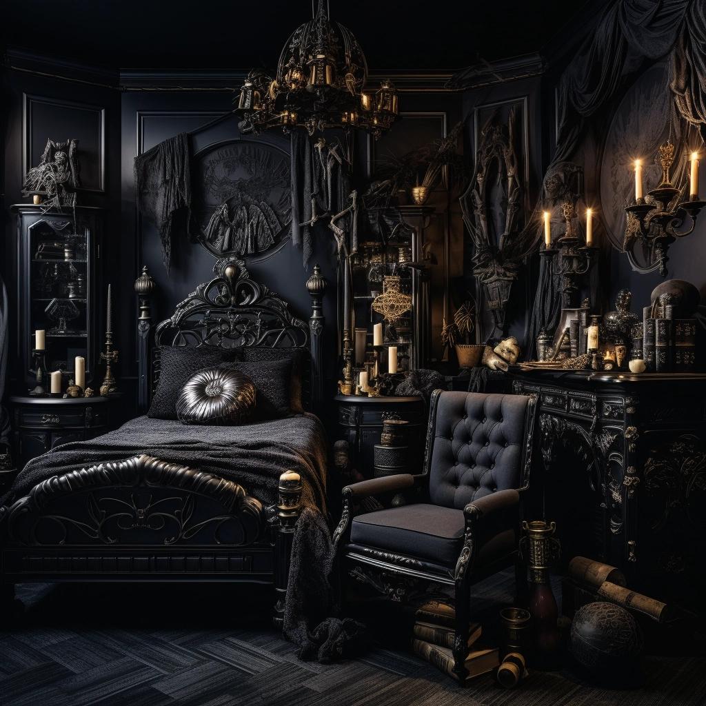 Rediscover the Night: Embrace a 90s Whimsy Goth Bedroom Makeover.