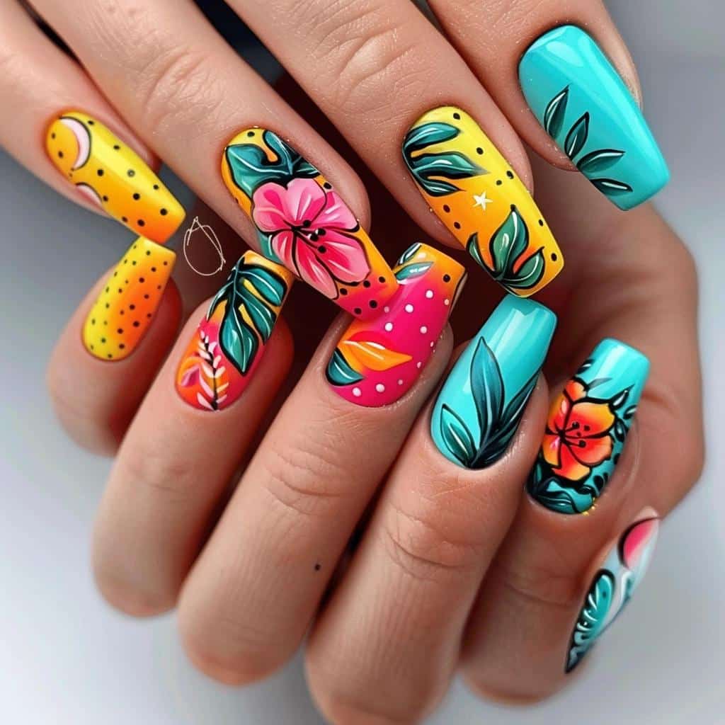 BRIGHT SUMMER NAILS THAT WILL MAKE YOU THE TALK OF THE TOWN. 2 BRIGHT SUMMER NAILS THAT WILL MAKE YOU THE TALK OF THE TOWN.