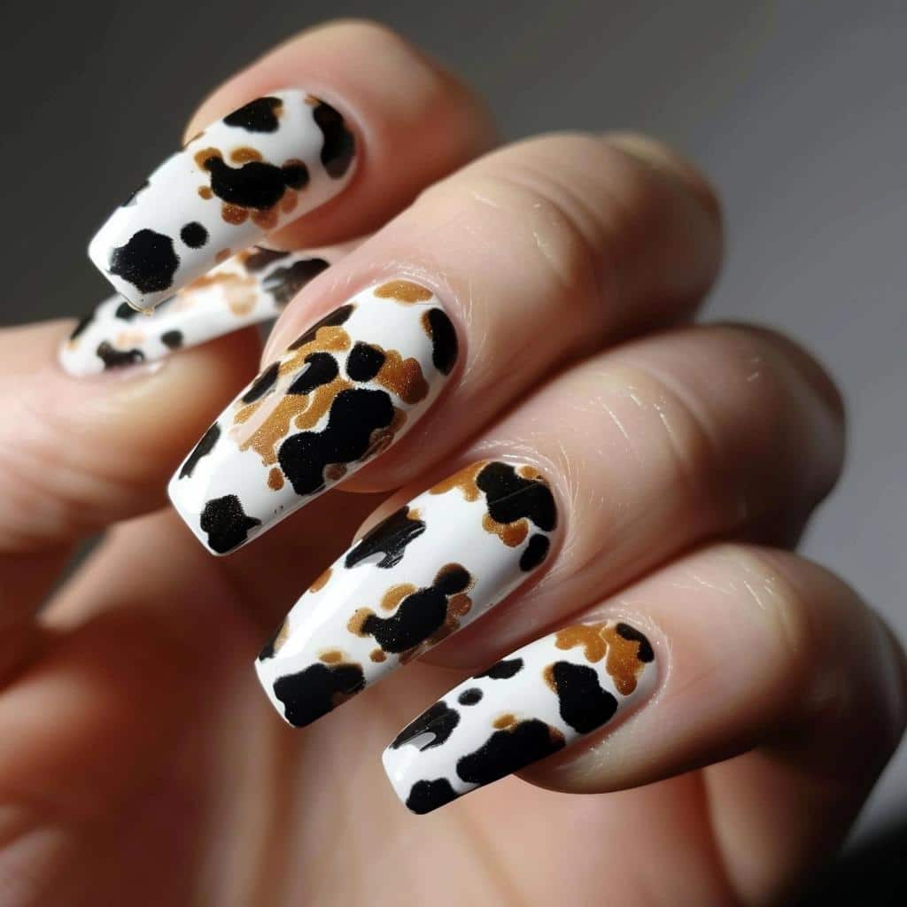 COWPRINT NAILS - THE TRENDY LOOK YOU CAN'T RESIST. DISCOVER WHY THESE PRINTS ARE TAKING OVER THE FASHION WORLD. 2 COWPRINT NAILS - THE TRENDY LOOK YOU CAN'T RESIST. DISCOVER WHY THESE PRINTS ARE TAKING OVER THE FASHION WORLD.