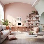 Pastel-Scandi Style Living Room + Home Office + Dining Room Makeover