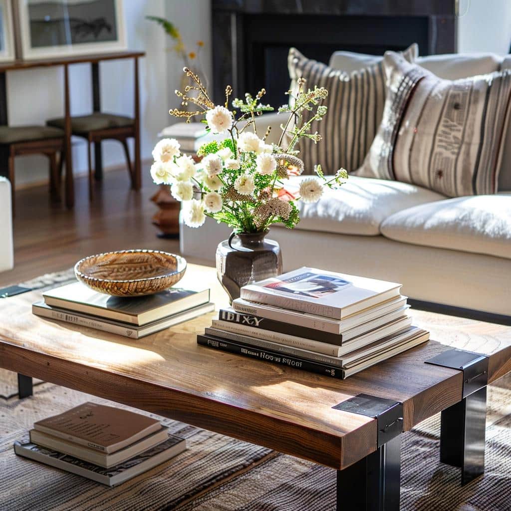 Top 5 Essential Tips to Master the Art of Coffee Table Styling, Inspired by Laura Harrier's Chic Living Space. 4 Top 5 Essential Tips to Master the Art of Coffee Table Styling, Inspired by Laura Harrier's Chic Living Space.