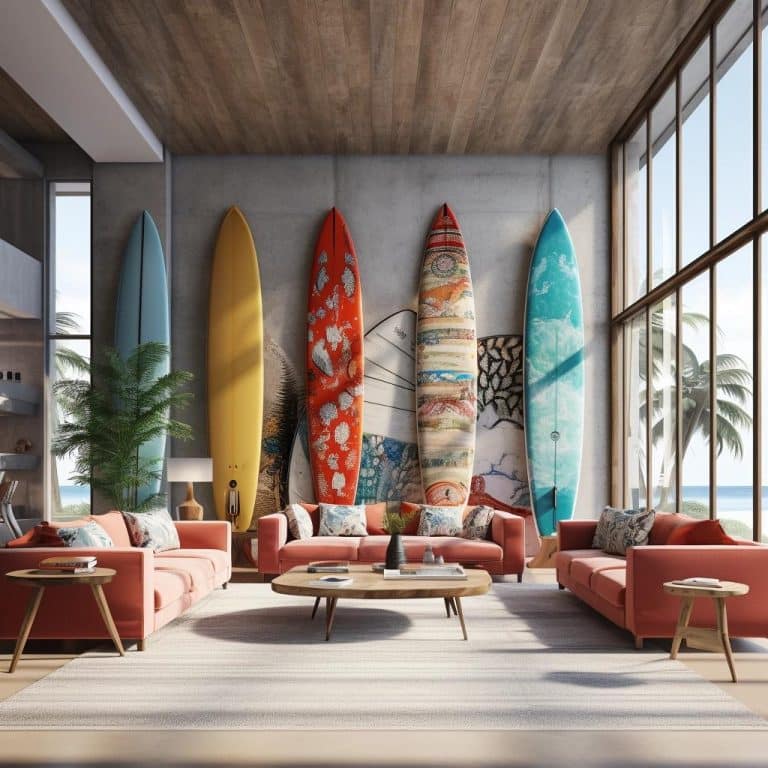 Unlock Your Inner Surfer with Chic Surfboard Wall Decor Ideas.