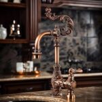 Unraveling the Allure: Discover the Captivating Charm of an Antique Copper Kitchen Faucet.