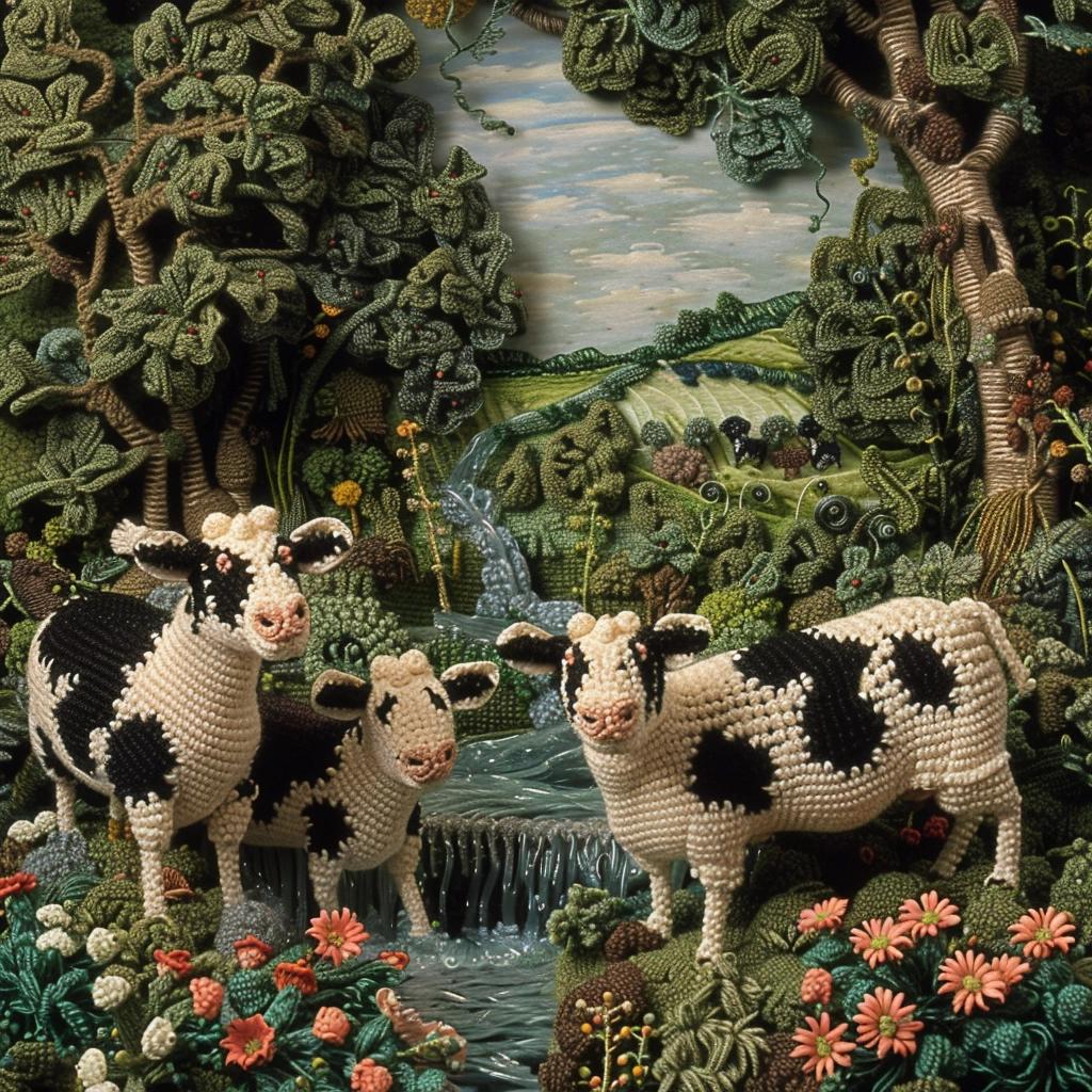 Unraveling the Enchanting World of Crocheted Cows: A Captivating Fiber Art Journey. 2 Unraveling the Enchanting World of Crocheted Cows: A Captivating Fiber Art Journey.