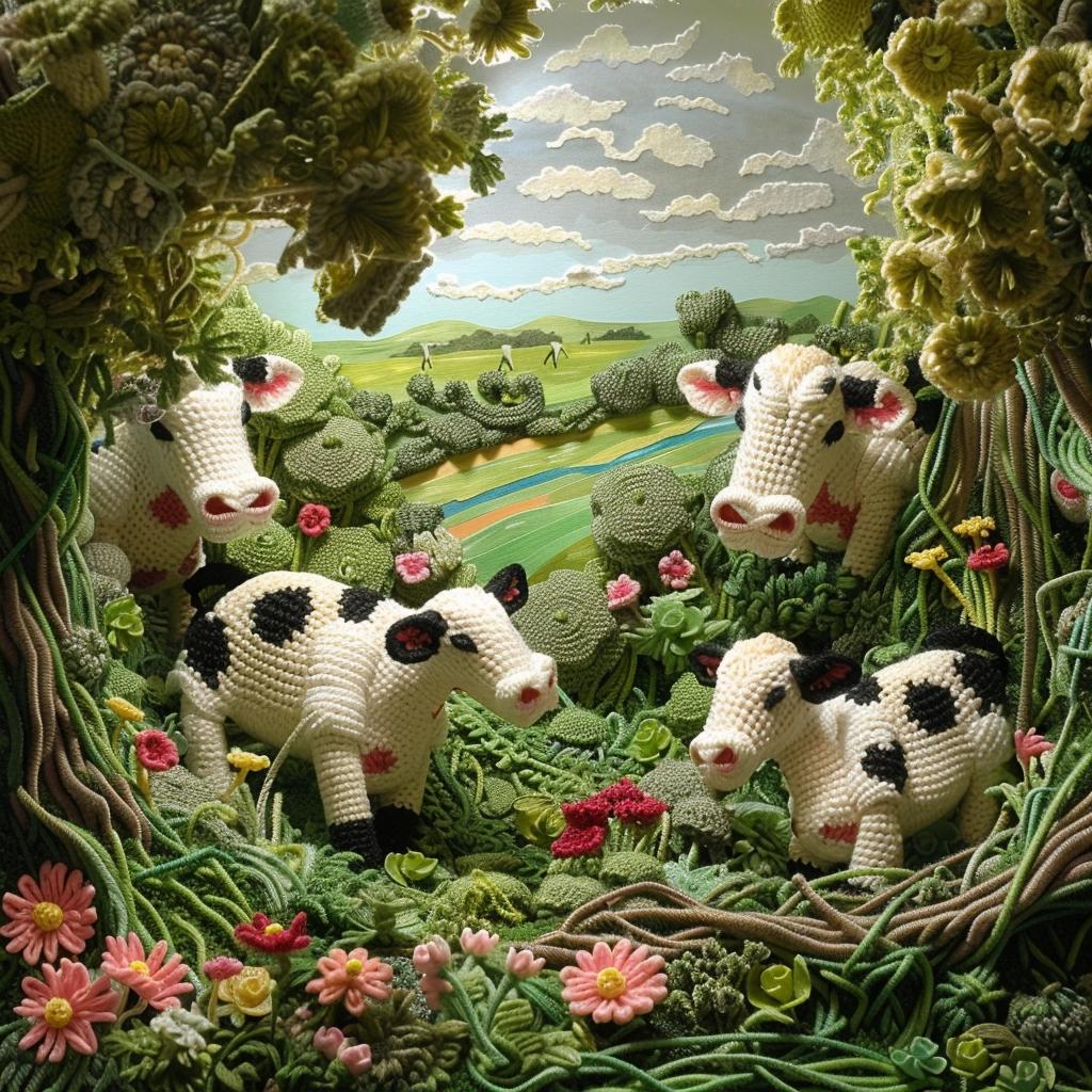Unraveling the Enchanting World of Crocheted Cows: A Captivating Fiber Art Journey. 3 Unraveling the Enchanting World of Crocheted Cows: A Captivating Fiber Art Journey.