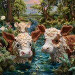 Unraveling the Enchanting World of Crocheted Cows: A Captivating Fiber Art Journey.