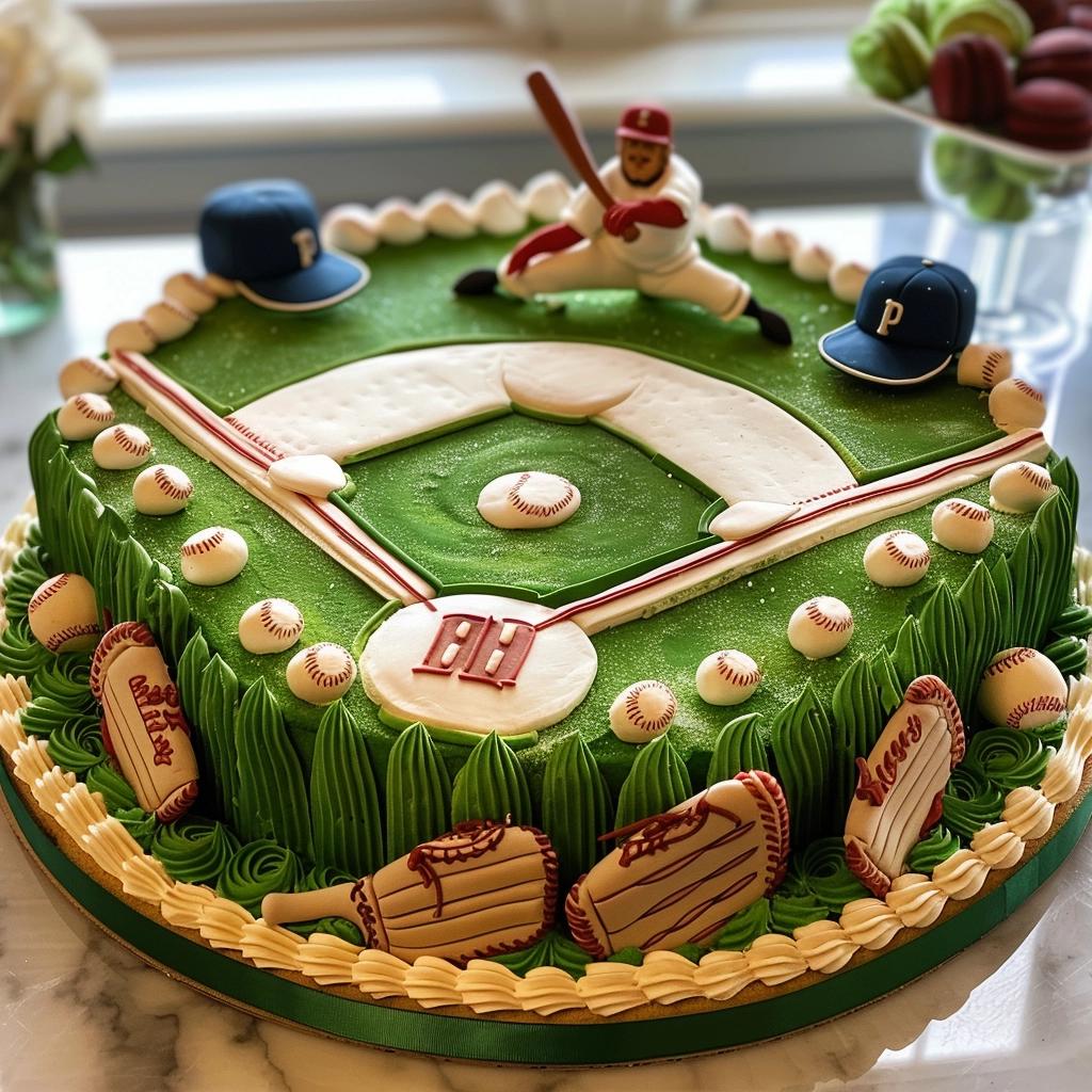 Hit a Home Run with This Ultimate Baseball Cake Design. 1 Hit a Home Run with This Ultimate Baseball Cake Design.