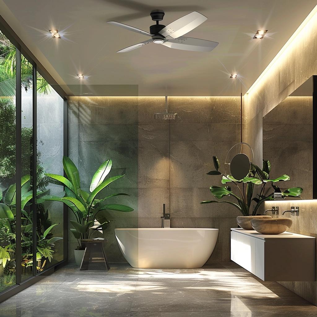 Unlock the Secret to a Fresher Bathroom with Ceiling Fan Lights. 3 Unlock the Secret to a Fresher Bathroom with Ceiling Fan Lights.