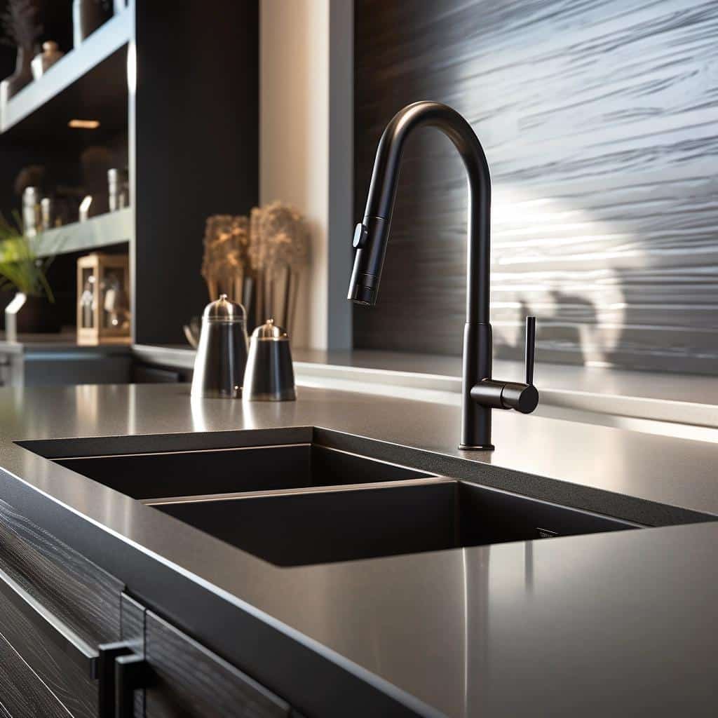 Discover the Sleek Elegance of Black Stainless Steel Kitchen Faucets: A Style Revamp. 2 Discover the Sleek Elegance of Black Stainless Steel Kitchen Faucets: A Style Revamp.