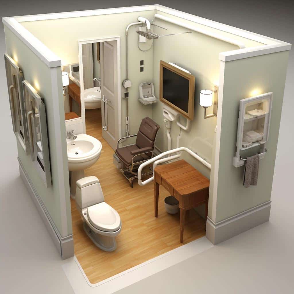 Maximizing Space: Unveiling the Tiniest ADA-Compliant Bathroom Design. 4 Maximizing Space: Unveiling the Tiniest ADA-Compliant Bathroom Design.