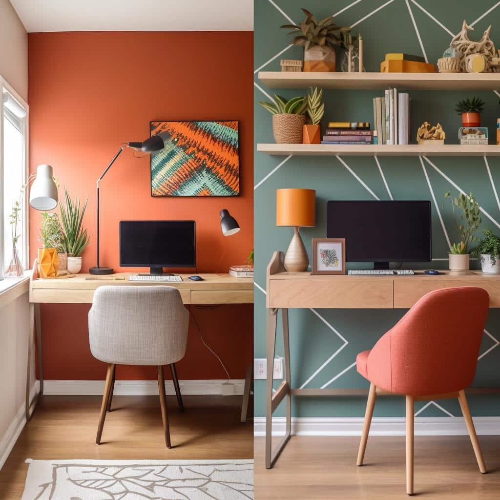 DIY Tiny Nook Turned Home Office Makeover | How to DIY a desk on a budget!