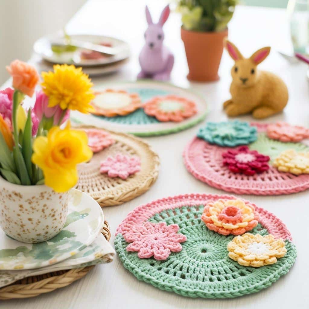 Transform Your Easter Table with These Charming Crochet Coaster Ideas. 2 Transform Your Easter Table with These Charming Crochet Coaster Ideas.