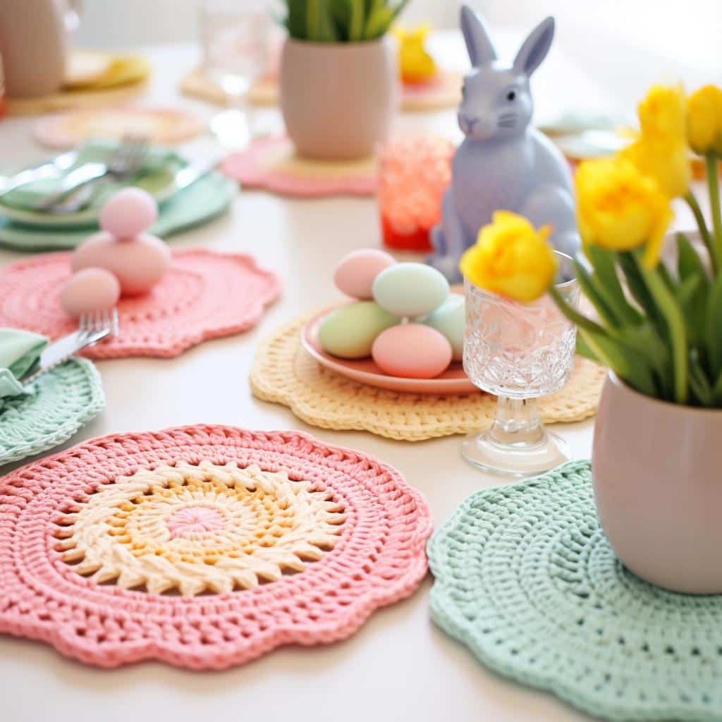 Transform Your Easter Table with These Charming Crochet Coaster Ideas. 4 Transform Your Easter Table with These Charming Crochet Coaster Ideas.
