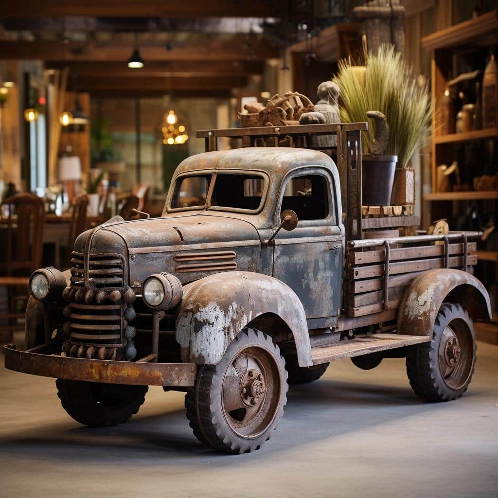 Elevate Your Space with Extra Large Metal Truck Decor