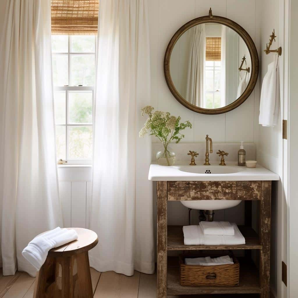 Unveiling Charm: The Farmhouse Bathroom Sink Transformation. 2 Unveiling Charm: The Farmhouse Bathroom Sink Transformation.