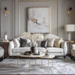 Elevate Your Space: 7 Chic Grey, White & Gold Living Room Ideas. grey white and gold living room ideas