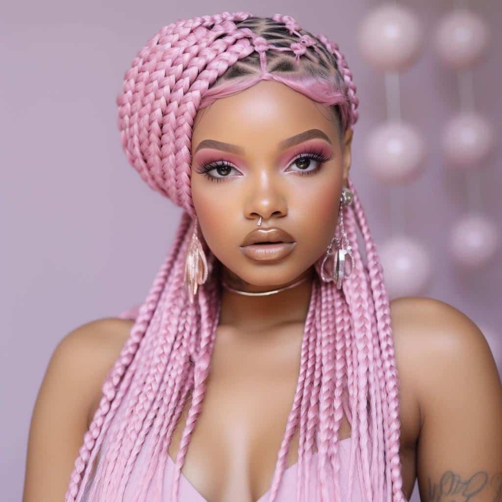 Transform Your Look with Light Pink Box Braids: See How! 1 Transform Your Look with Light Pink Box Braids: See How!