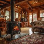 living room ideas wood burning stove