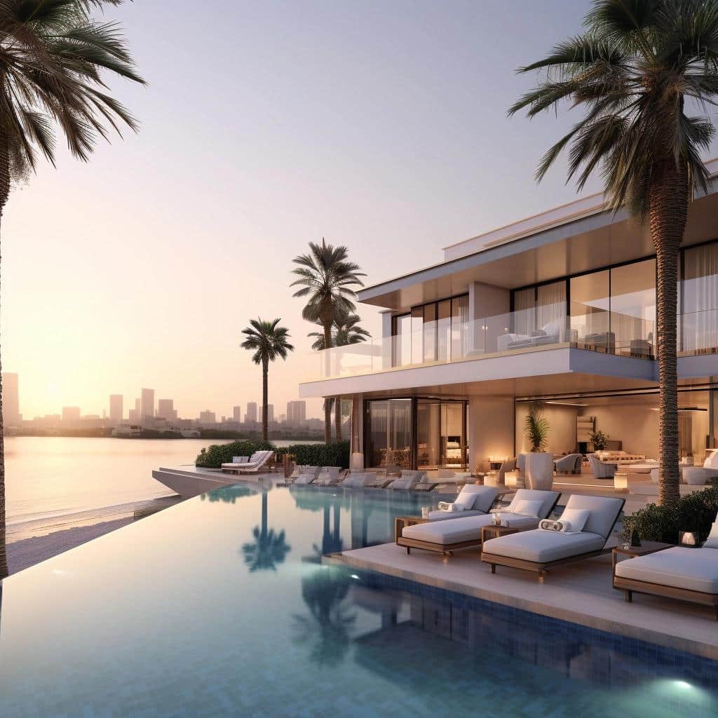 Top 7 Wonders Inside Dubai's $22 Million Palm Beachfront Villa. 3 Inside a $22,000,000 Beachfront Villa on The Palm, Dubai with Spectacular Infinity Pool