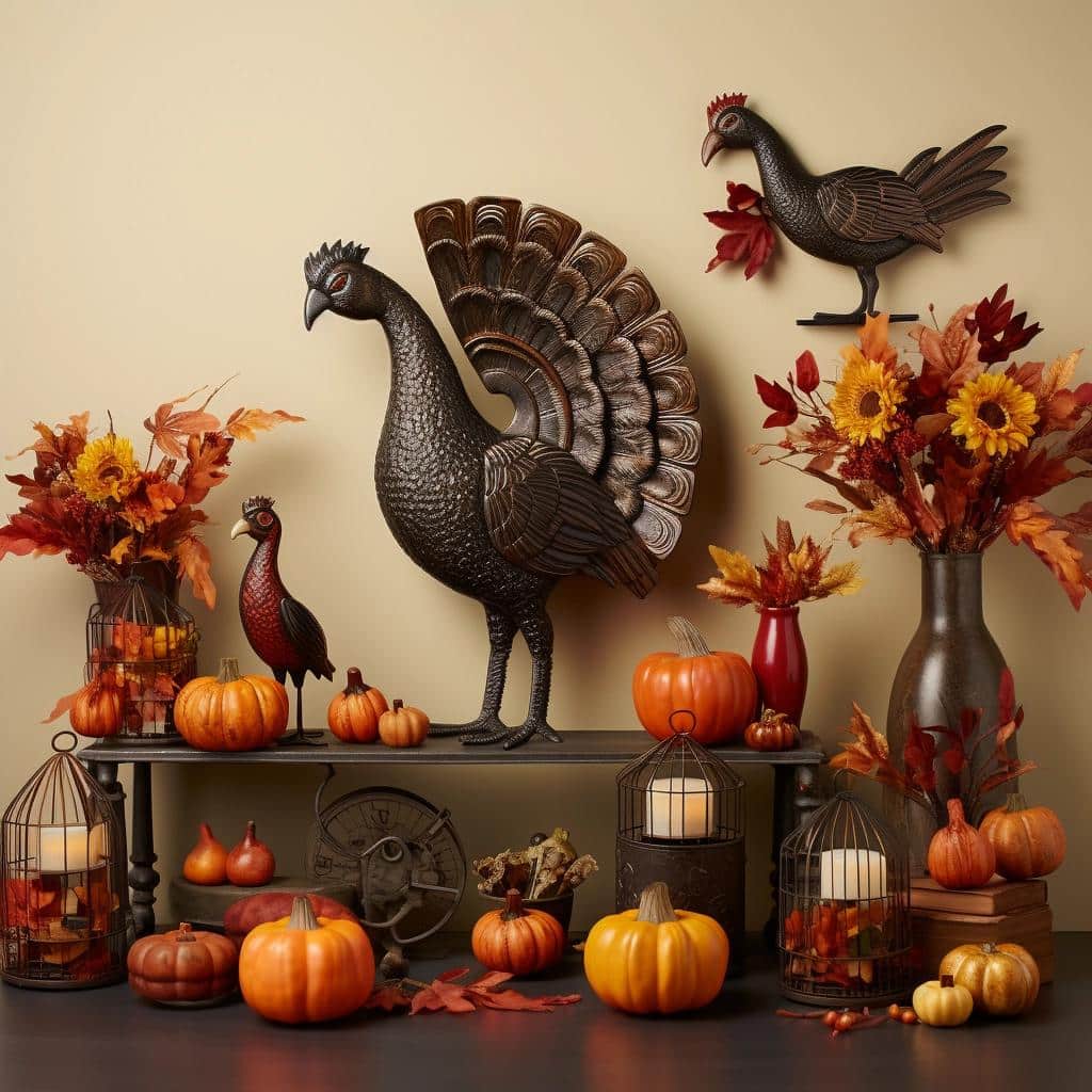 Unlock Your Home's Charm with Enchanting Metal Turkey Decor.