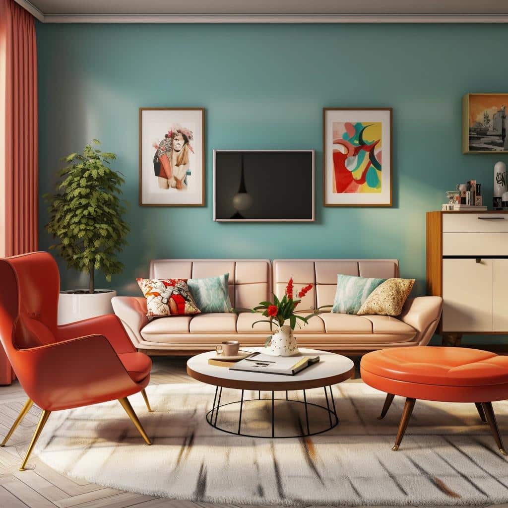 Unlock the Charm: Elevate Your Home with a Mid-Century Modern Living Room & TV. 4 Unlock the Charm: Elevate Your Home with a Mid-Century Modern Living Room & TV.