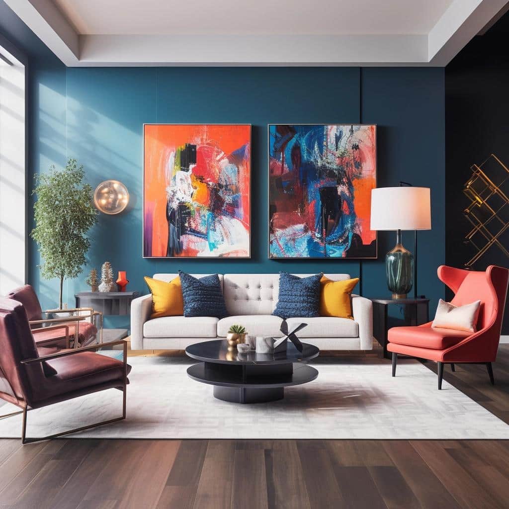Transform Your Living Room: The Rise of Modern Art Walls. 2 Transform Your Living Room: The Rise of Modern Art Walls.