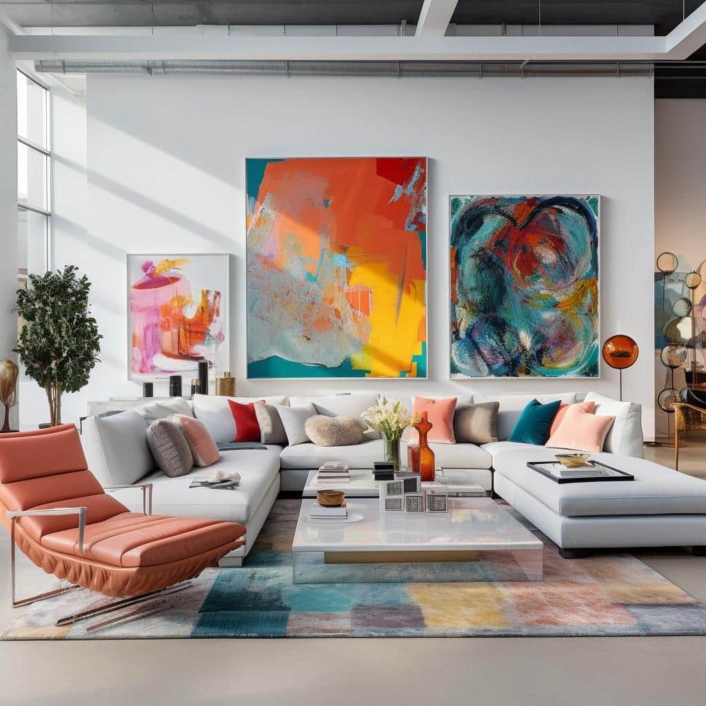 Transform Your Living Room: The Rise of Modern Art Walls. 3 Transform Your Living Room: The Rise of Modern Art Walls.