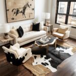 modern cowhide living room