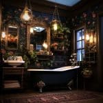 moody vintage bathroom