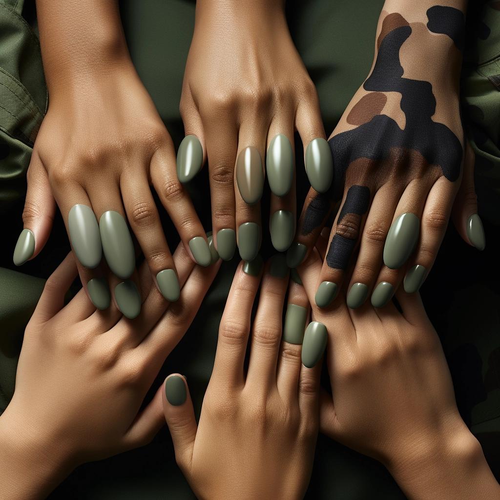 Unveil the Secret Behind Trending Military Green Nails. 3 Unveil the Secret Behind Trending Military Green Nails.