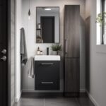 narrow depth bathroom vanity