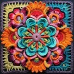 optical illusion granny square