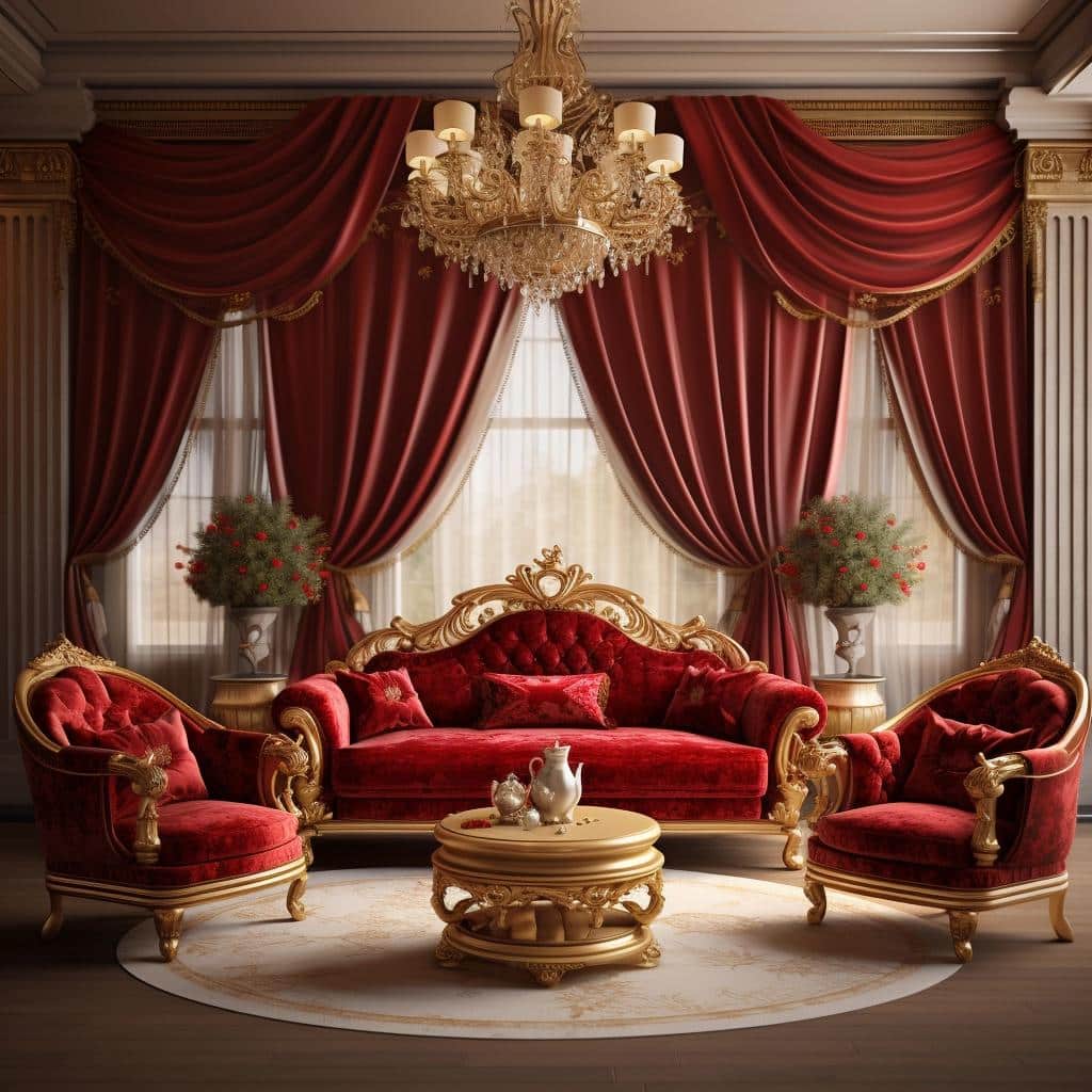 Unlock the Elegance: Red and Gold Living Room Decor Secrets. 1 Unlock the Elegance: Red and Gold Living Room Decor Secrets.