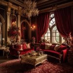 red and gold living room ideas