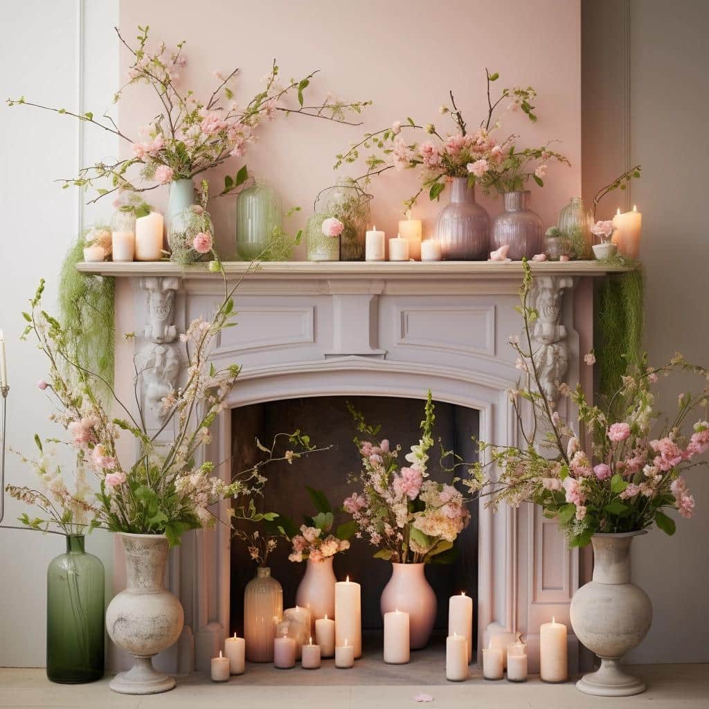 Revamp Your Hearth: Chic Spring Fireplace Mantle Decor Secrets Unveiled. 2 Revamp Your Hearth: Chic Spring Fireplace Mantle Decor Secrets Unveiled.