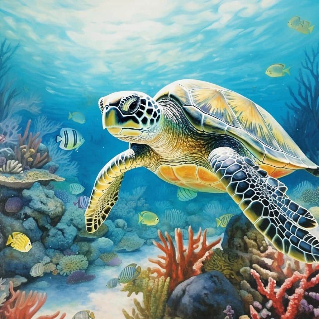 Unlock The Ocean's Serenity: Explore The Charm Of Turtle Wall Decor.