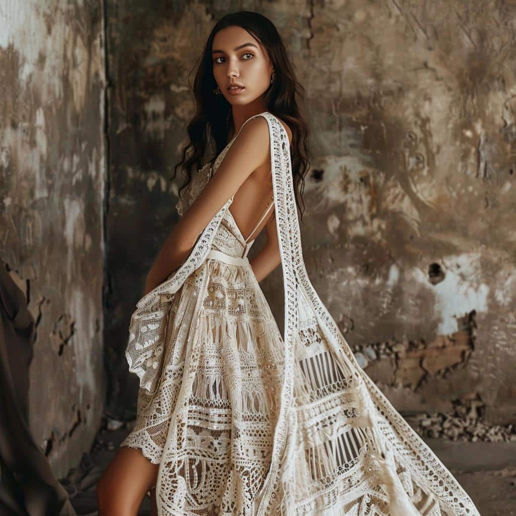 Behold the Captivating Allure of the Lace Maxi Dress. 2 Behold the Captivating Allure of the Lace Maxi Dress.