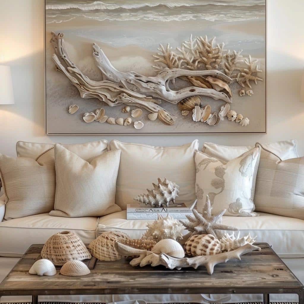 Captivating Coastal Wall Decor Ideas That'll Elevate Your Living Room. 1 Captivating Coastal Wall Decor Ideas That'll Elevate Your Living Room.