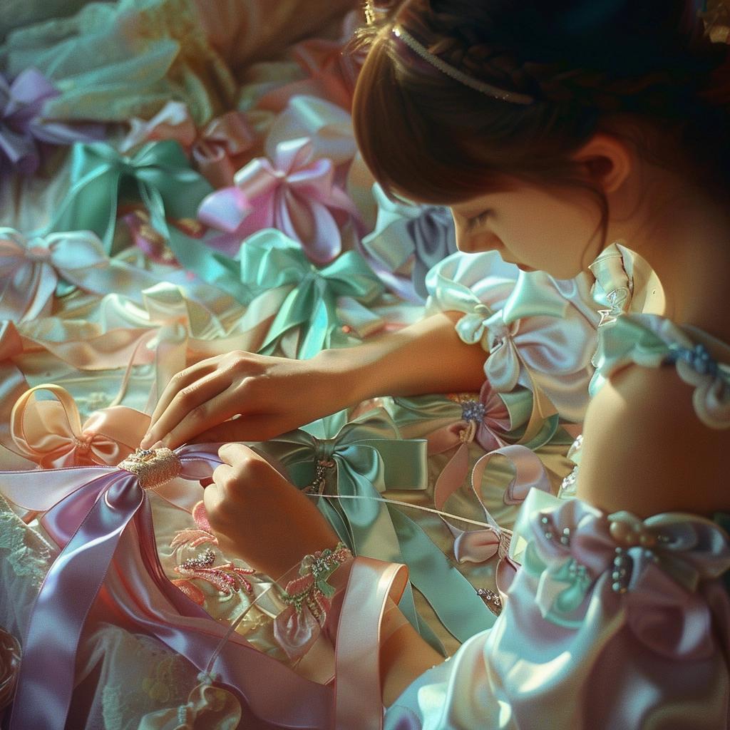 Captivating Crafts: The Enchanting Art of Bow-Making with Ribbon. 2 Captivating Crafts: The Enchanting Art of Bow-Making with Ribbon.