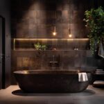 DARK BATHROOM DESIGNS THAT WILL MAKE YOUR SPACE SHINE IN A WHOLE NEW LIGHT.