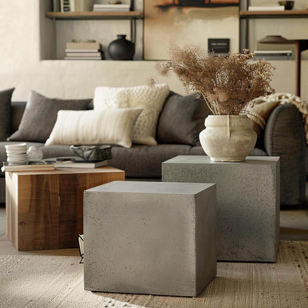Discover the Captivating Allure of Concrete End Tables for Your Living Room Oasis. 3 Discover the Captivating Allure of Concrete End Tables for Your Living Room Oasis.