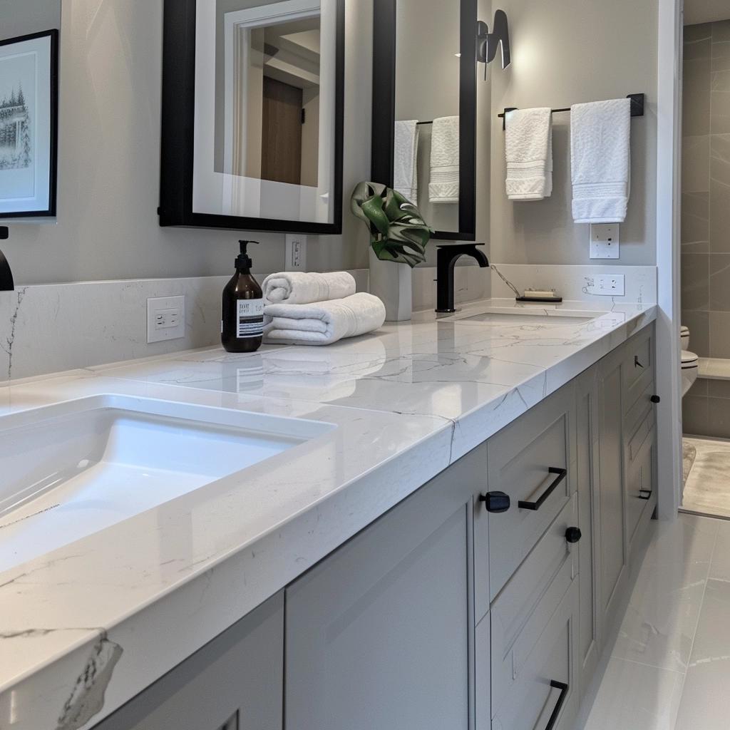 Durable and Stylish Quartz Bathroom Countertops 4 Durable and Stylish Quartz Bathroom Countertops