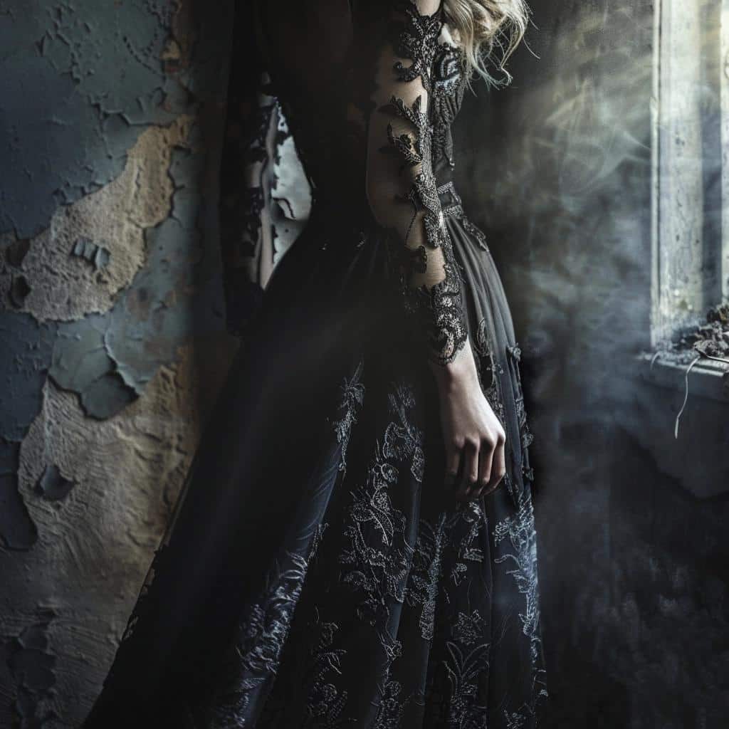 MYSTERIOUS BLACK LACE DRESS UNCOVERS HIDDEN SECRETS. 3 MYSTERIOUS BLACK LACE DRESS UNCOVERS HIDDEN SECRETS.