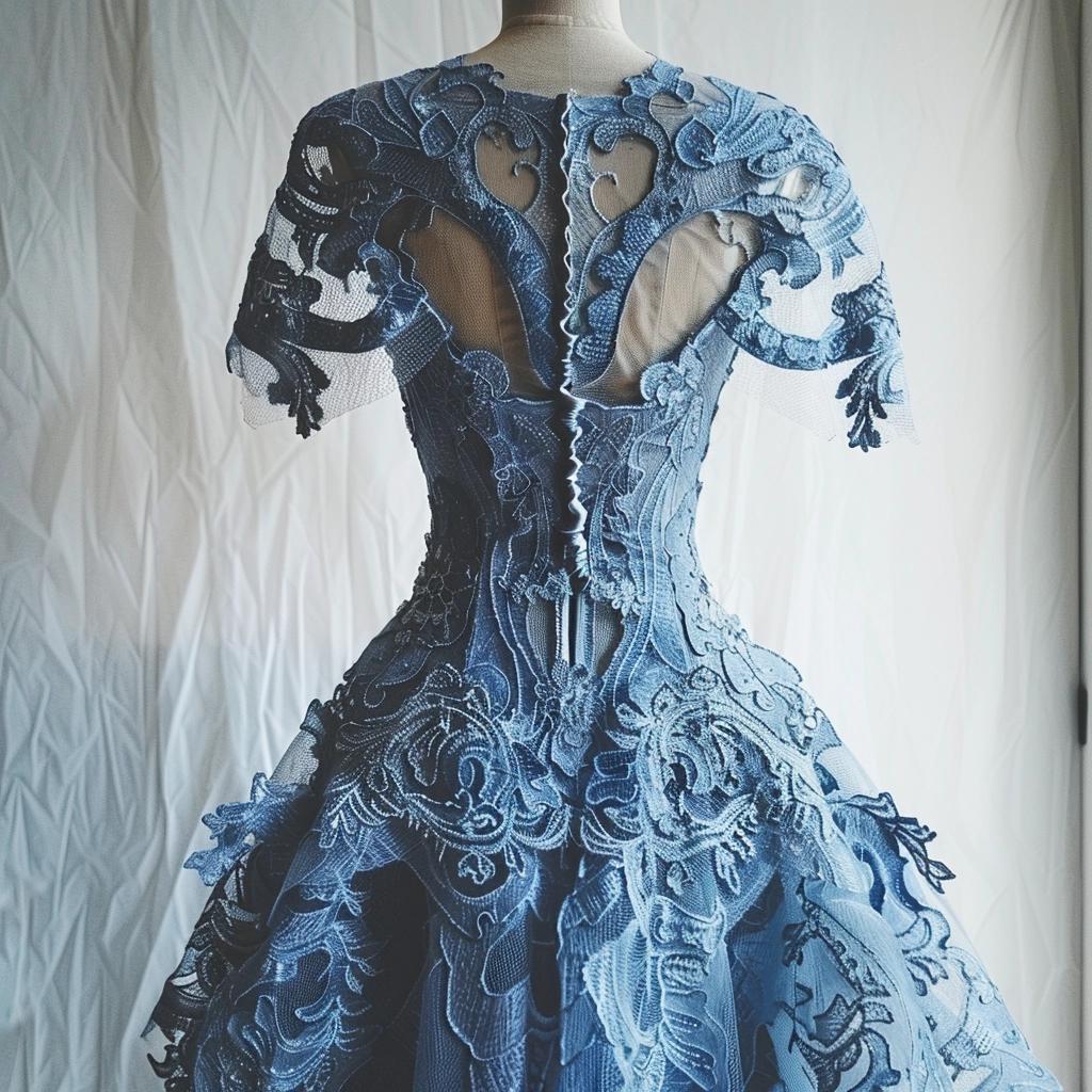 TITLE: You Won't Believe What Happened to This Stunning Blue Lace Dress. 3 TITLE: You Won't Believe What Happened to This Stunning Blue Lace Dress.