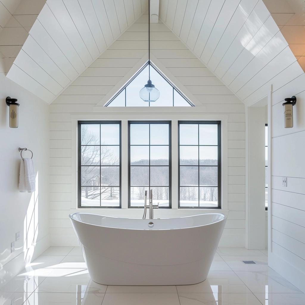 This Stunning White Modern Farmhouse Bathroom Will Leave You Breathless.