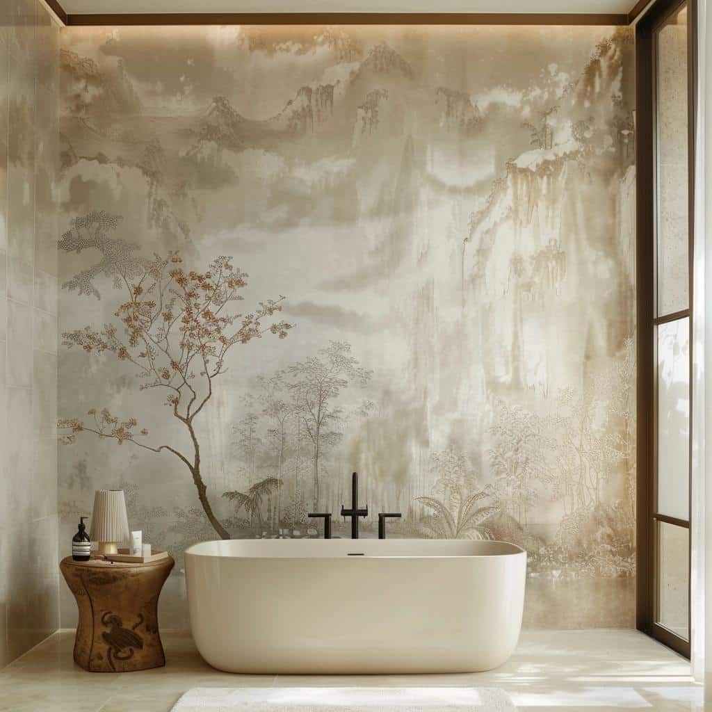 Uncover the Captivating Wallpaper Secrets for Transforming Your Bathroom Space. 1 Uncover the Captivating Wallpaper Secrets for Transforming Your Bathroom Space.